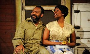 Lenny Henry as Troy and Tanya Moodie as Rose in Fences